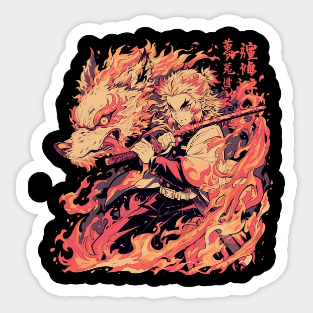 rengoku Sticker by peterdoraki